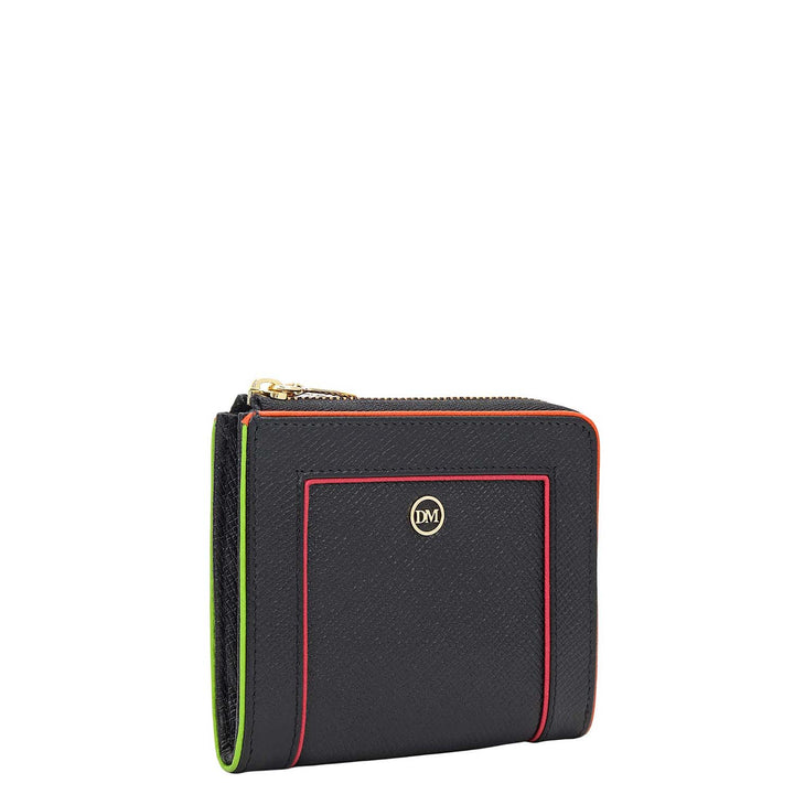 6 Slots Leather Card Case - Black