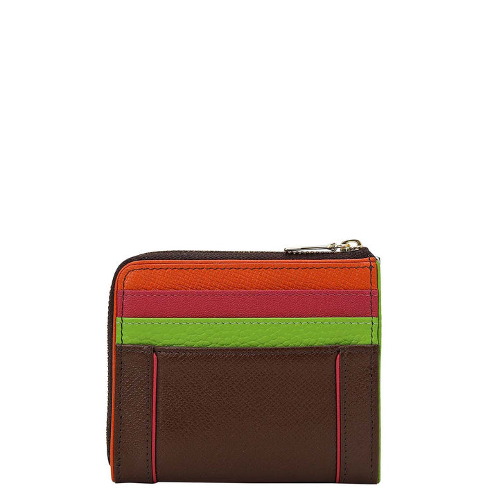 6 Slots Leather Card Case - Walnut
