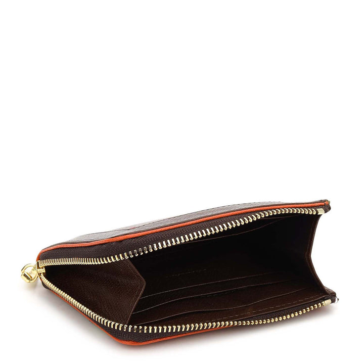 6 Slots Leather Card Case - Walnut