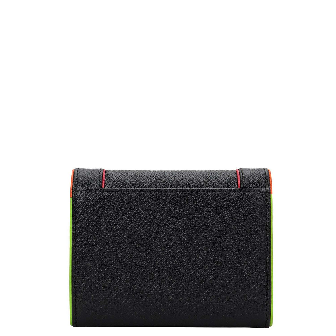 3 Slots Leather Card Case - Black