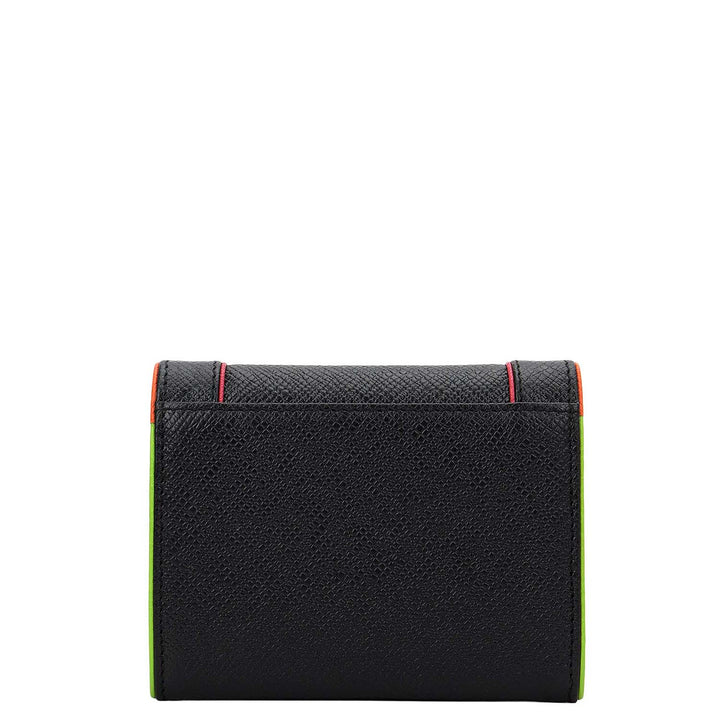 3 Slots Leather Card Case - Black