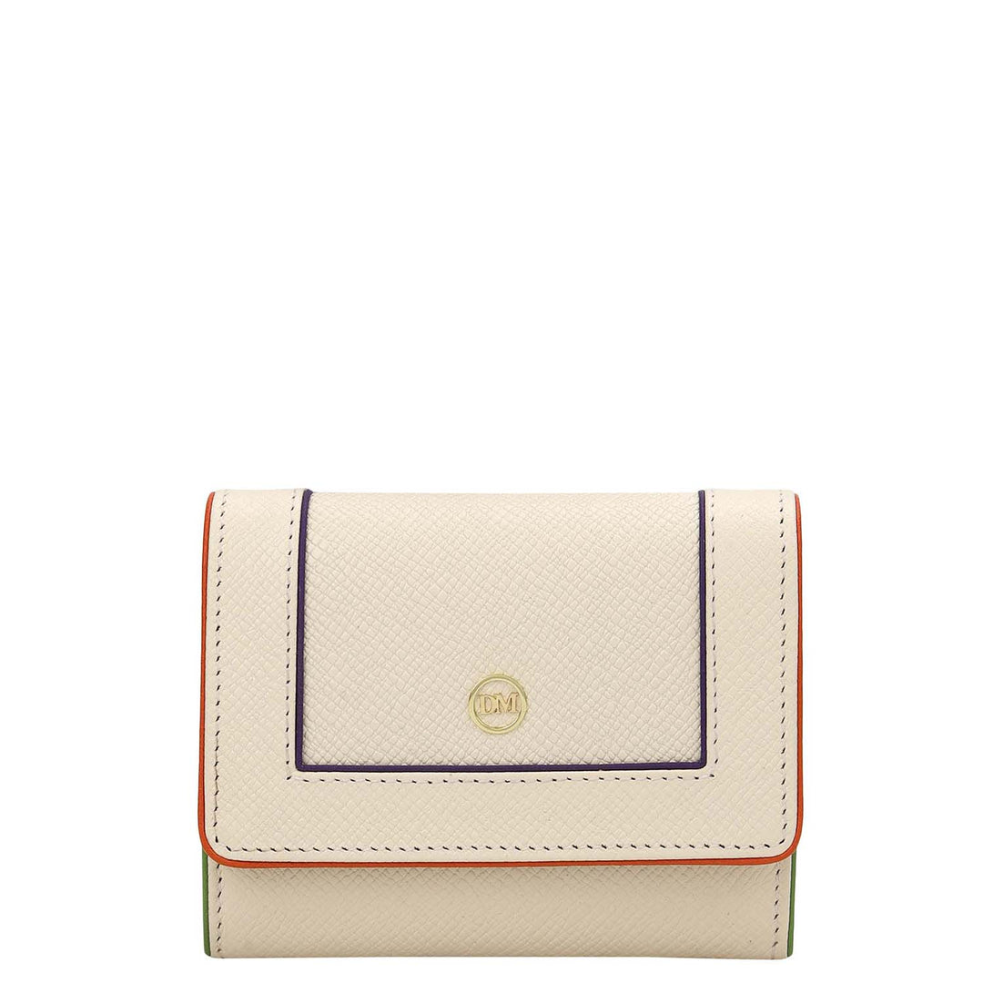 3 Slots Leather Card Case - Marshmallow