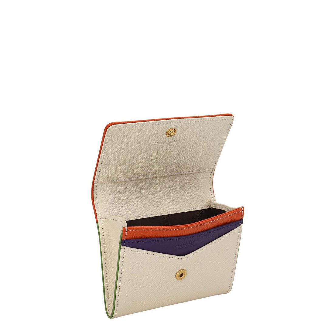 3 Slots Leather Card Case - Marshmallow