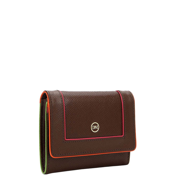3 Slots Leather Card Case - Walnut
