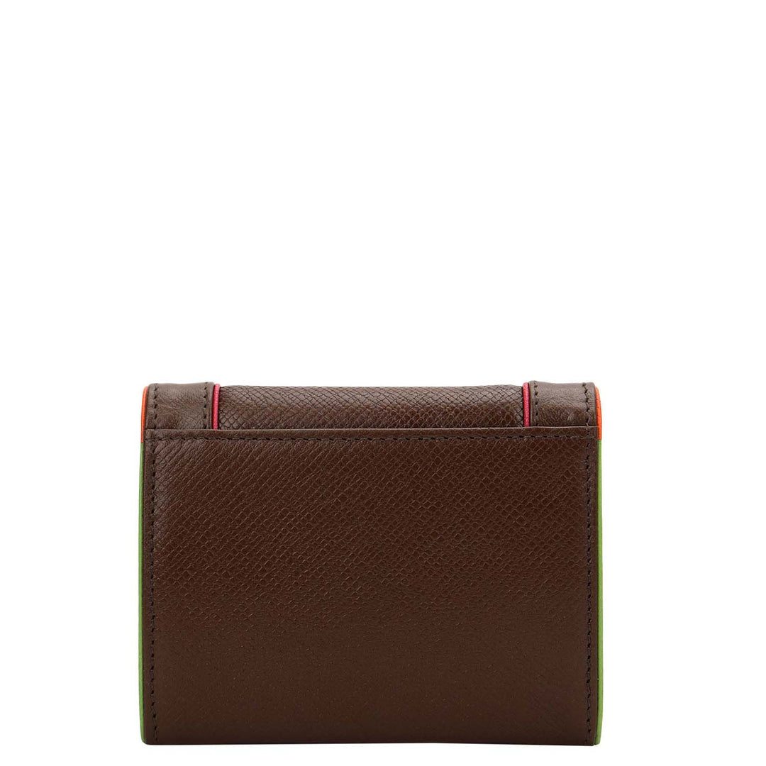 3 Slots Leather Card Case - Walnut