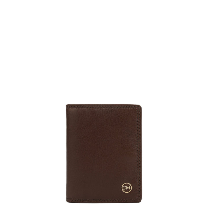 11 Slots Leather Card Case - Brown