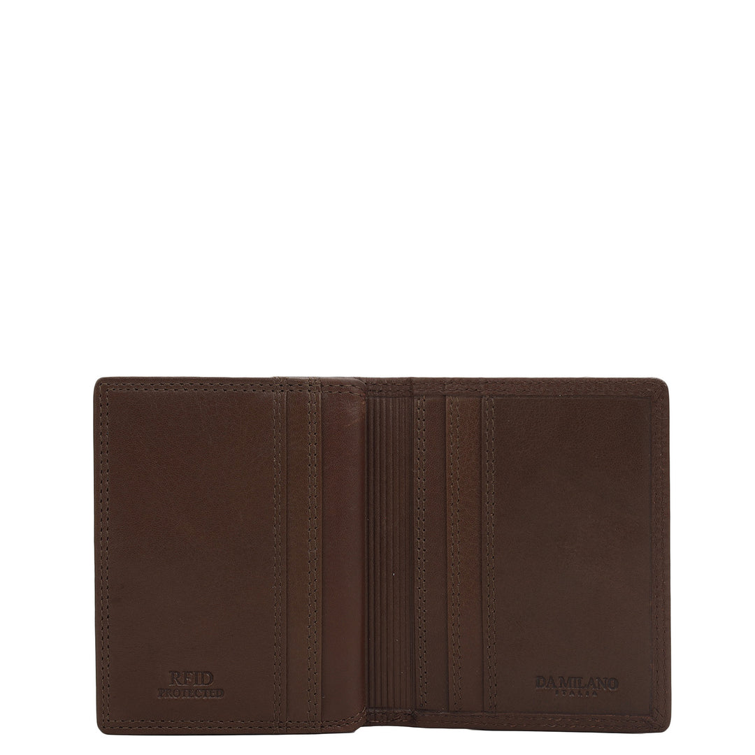 11 Slots Leather Card Case - Brown
