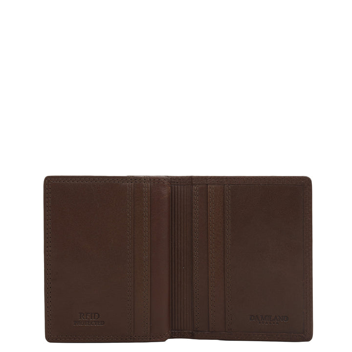 11 Slots Leather Card Case - Brown