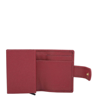 Multi Slot Leather Card Case - Plumberry