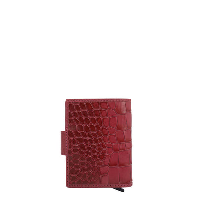 Multi Slot Leather Card Case - Plumberry