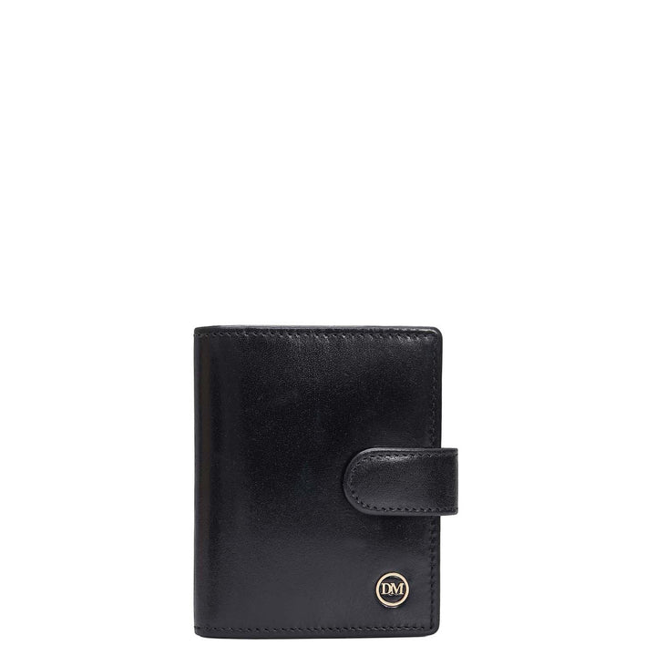 10 Slots Leather Card Case - Black