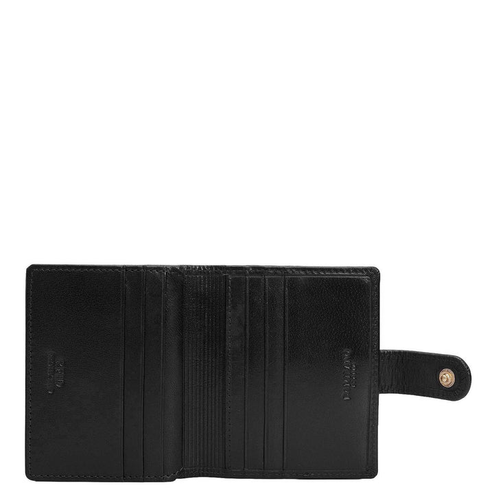 10 Slots Leather Card Case - Black