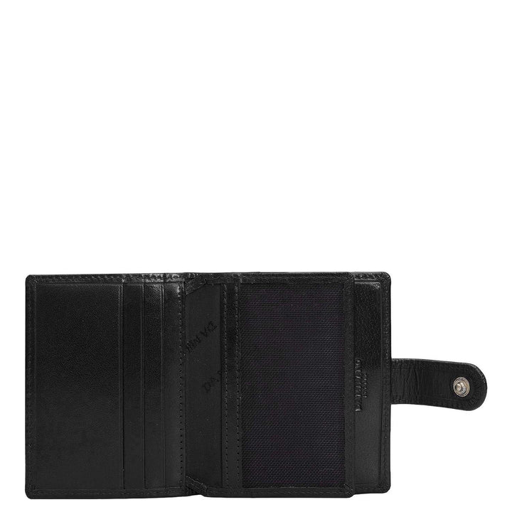 10 Slots Leather Card Case - Black