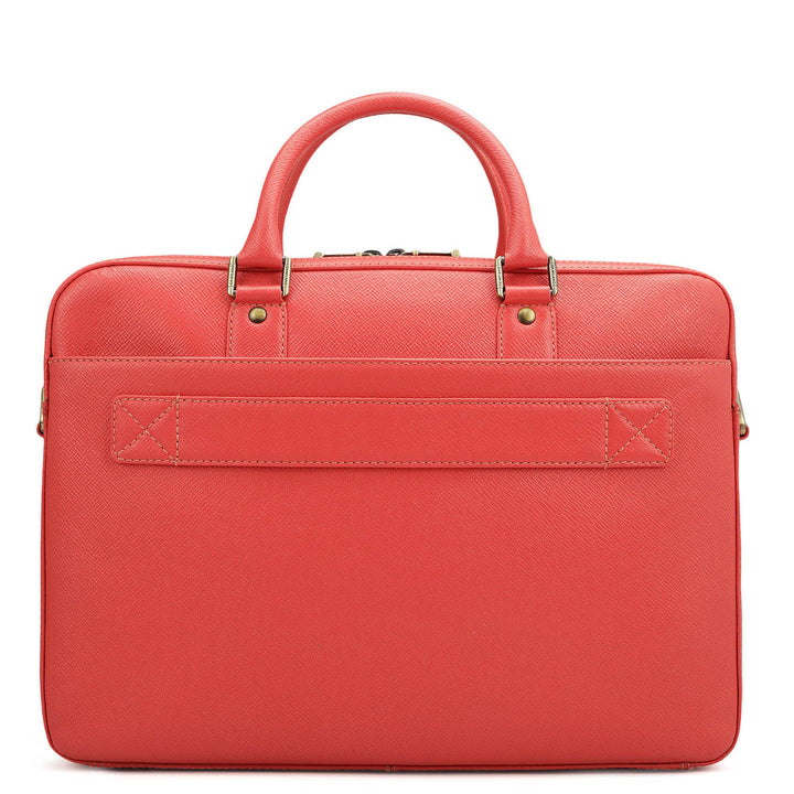 Franzy Leather Laptop Bag - Corallo