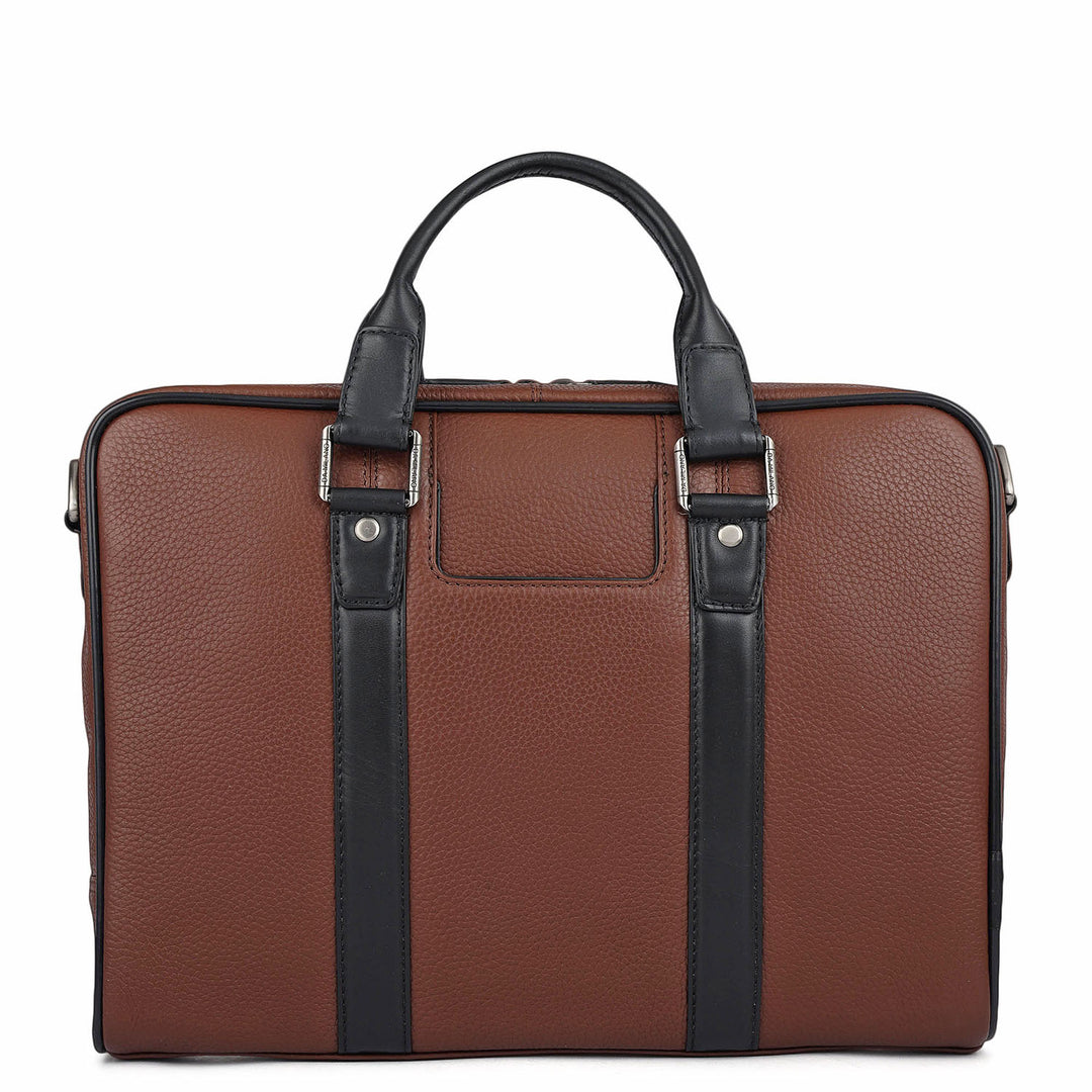 Wax Leather Laptop Bag - Espresso