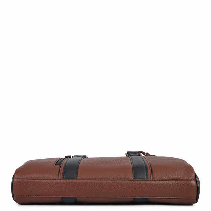 Wax Leather Laptop Bag - Espresso