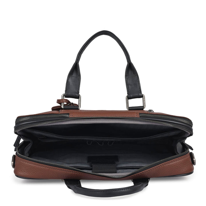 Wax Leather Laptop Bag - Espresso