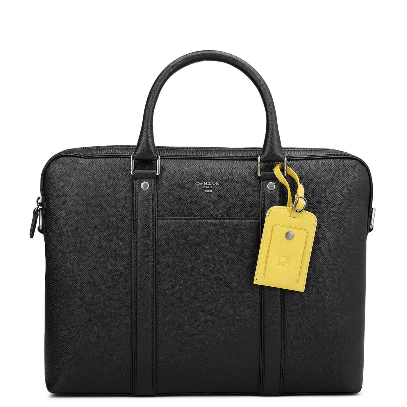 Franzy Leather Laptop Bag - Black