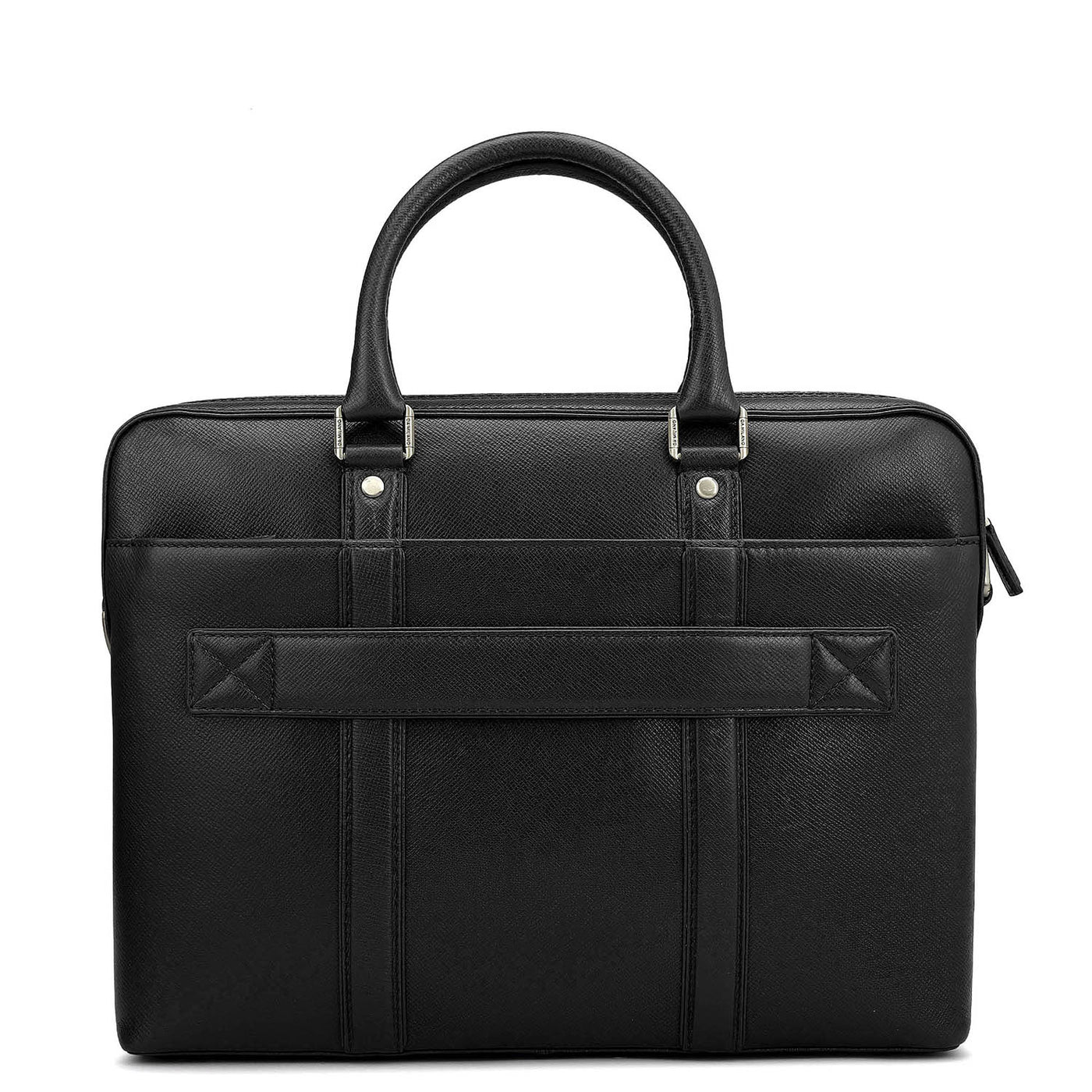 Franzy Leather Laptop Bag - Black