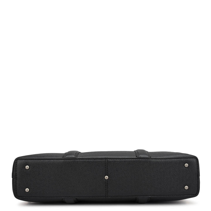 Franzy Leather Laptop Bag - Black