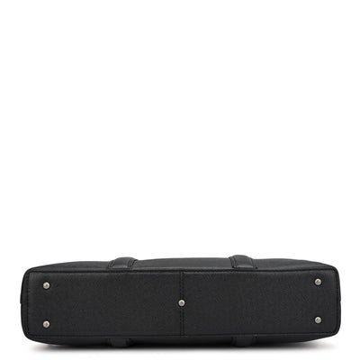 Franzy Leather Laptop Bag - Black