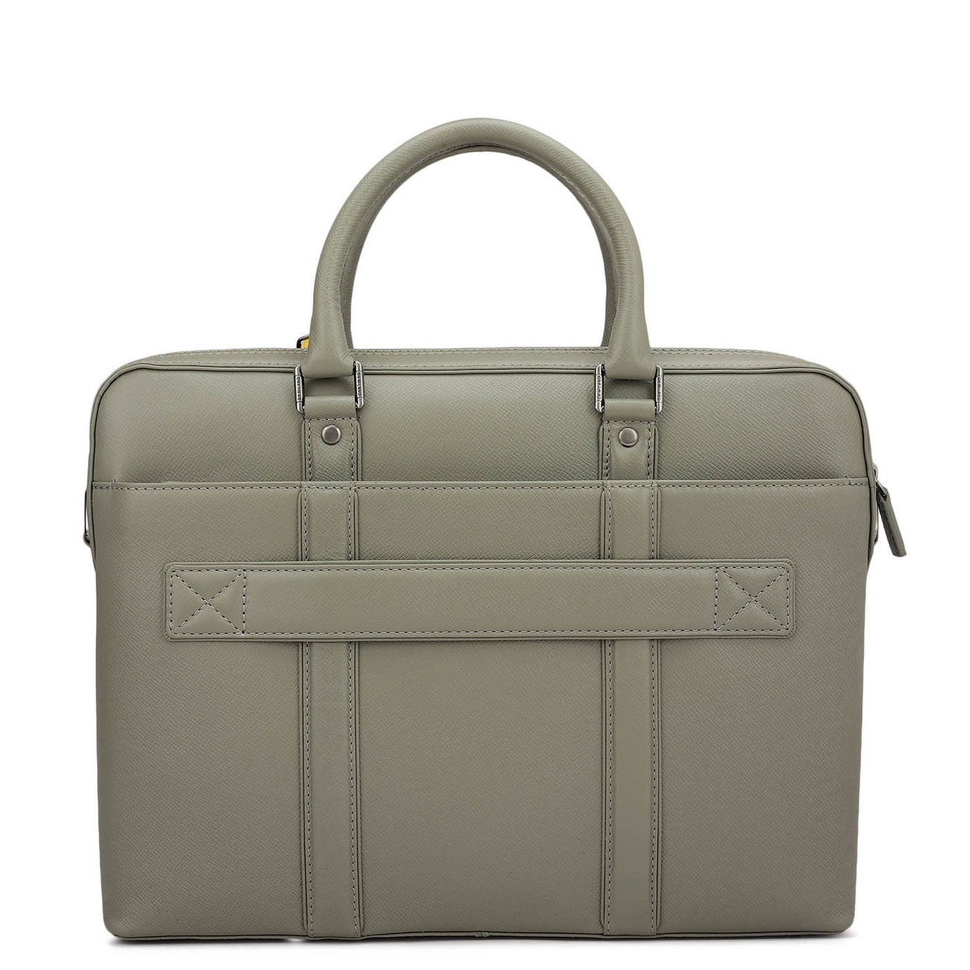Franzy Leather Laptop Bag - Stone Grey