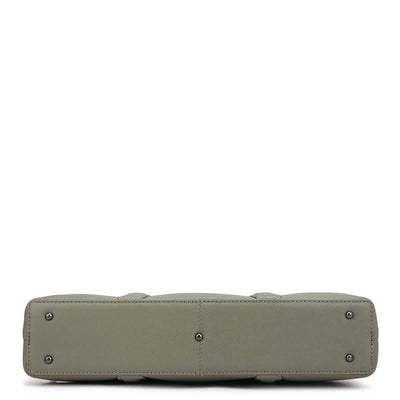 Franzy Leather Laptop Bag - Stone Grey