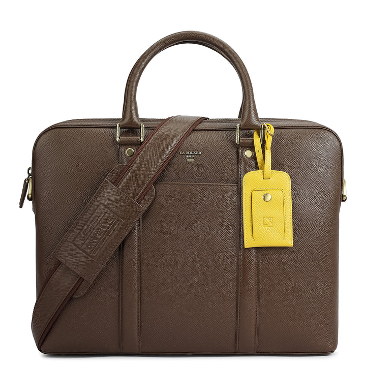 Franzy Leather Laptop Bag - Walnut