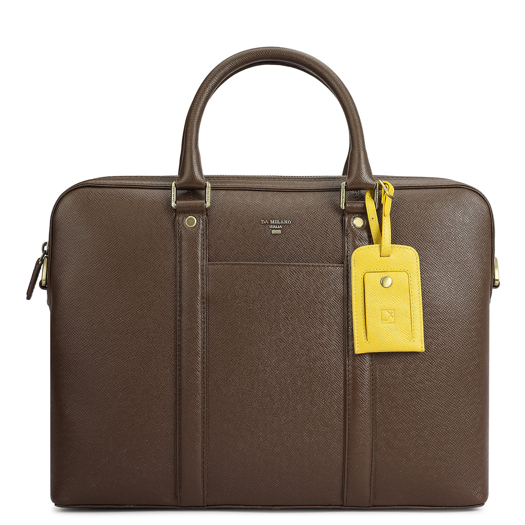 Franzy Leather Laptop Bag - Walnut
