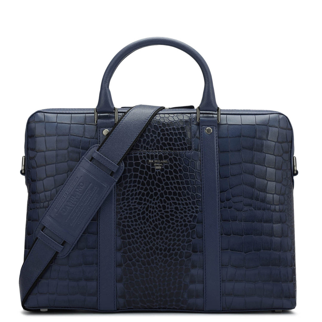 Croco Franzy Leather Laptop Bag - Stardust