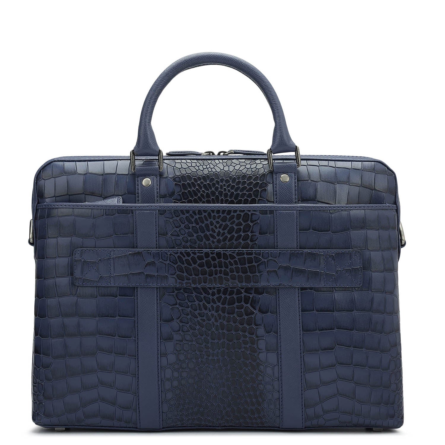 Croco Franzy Leather Laptop Bag - Stardust – Da Milano