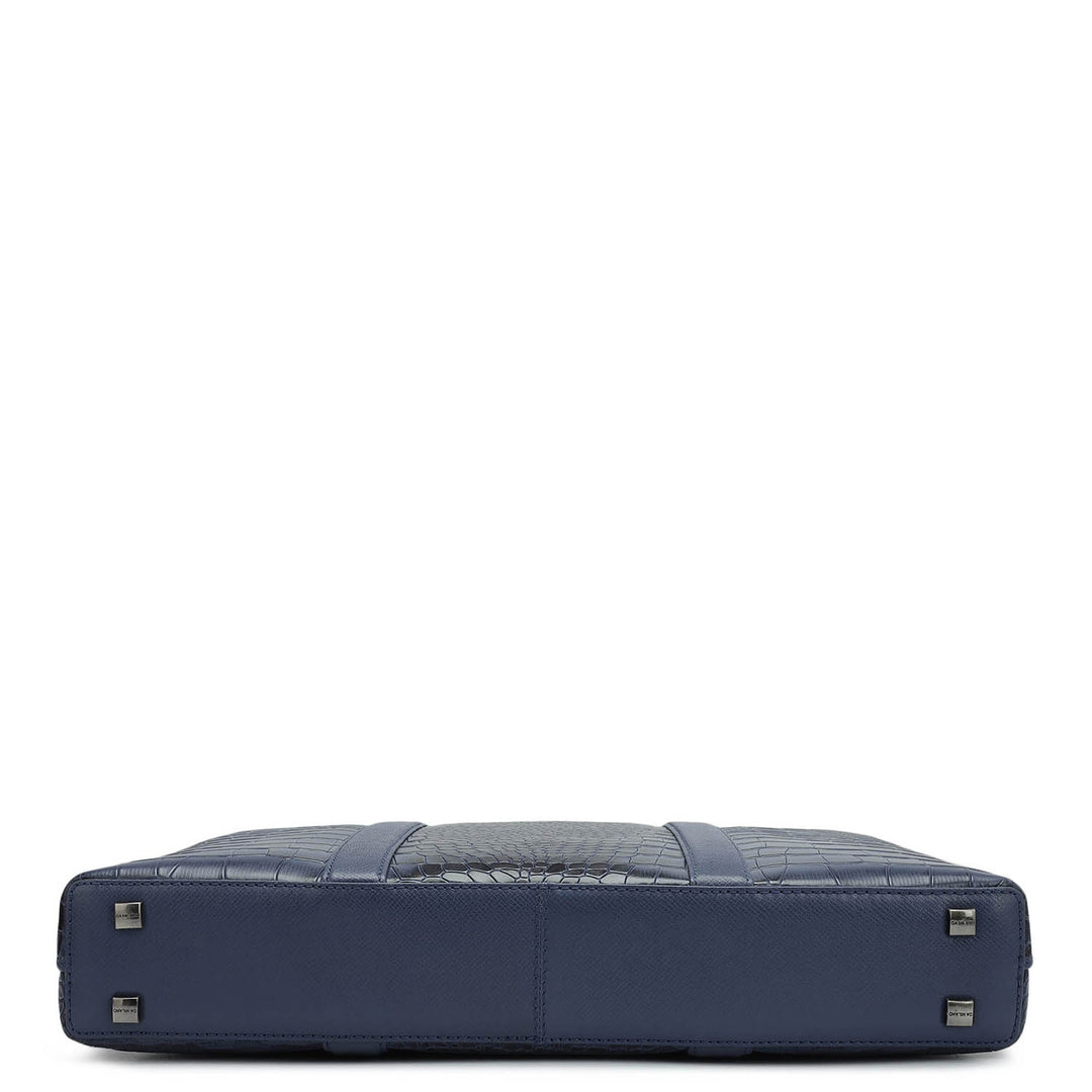 Croco Franzy Leather Laptop Bag - Stardust