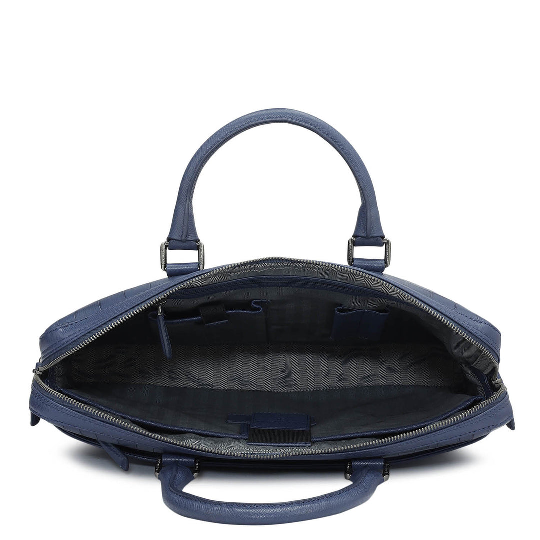 Croco Franzy Leather Laptop Bag - Stardust