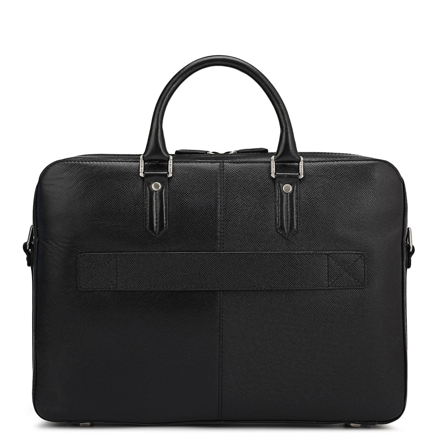 Franzy Leather Laptop Bag - Black