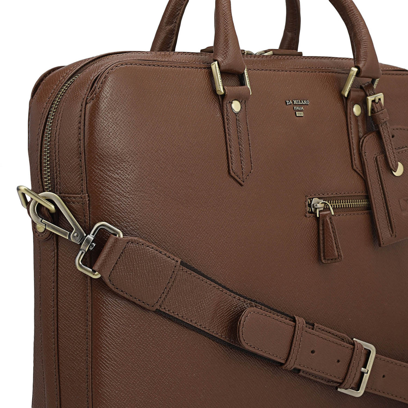 Franzy Leather Laptop Bag - Date