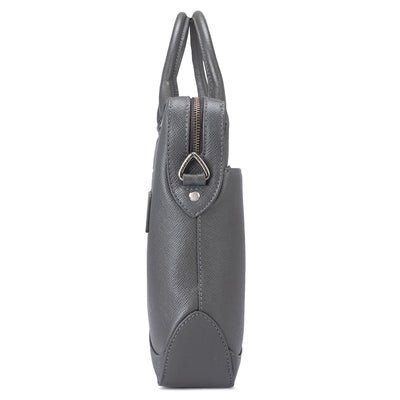 Grey Franzy Leather Computer Bag - Upto 14"