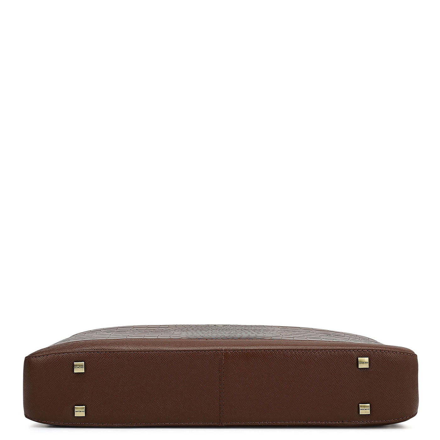 Croco Leather Laptop Bag - Date