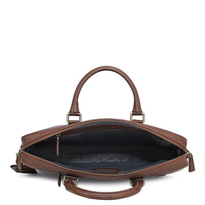 Croco Leather Laptop Bag - Date