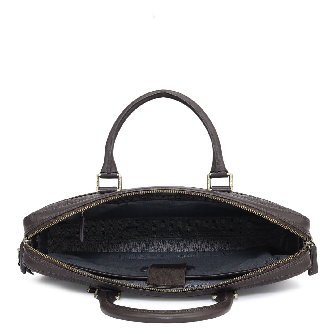 Imprint Laptop Bag (S) - Brown
