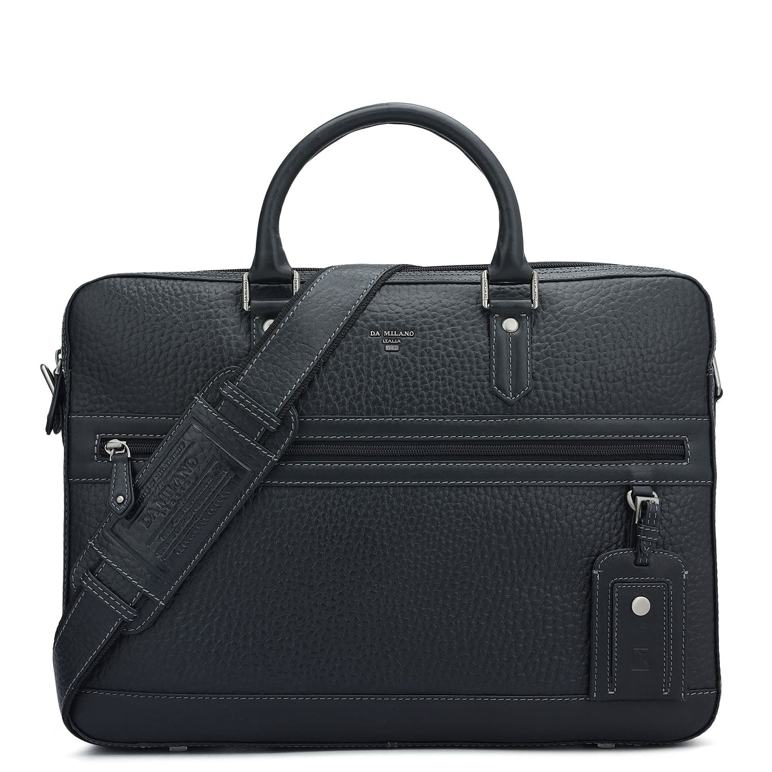 Bub Leather Laptop Bag - Black – Da Milano
