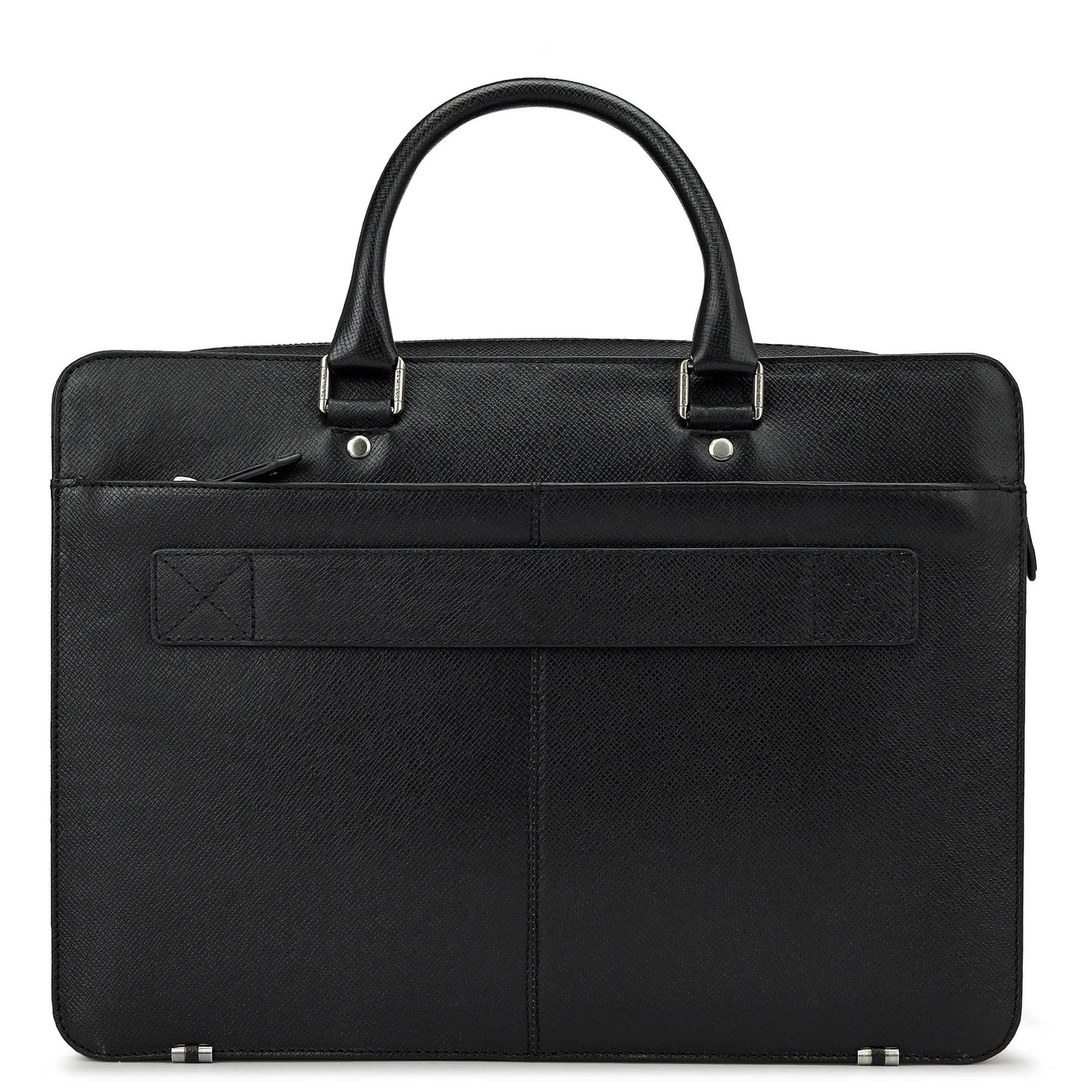 Black Franzy Leather Laptop Bag - Upto 15"