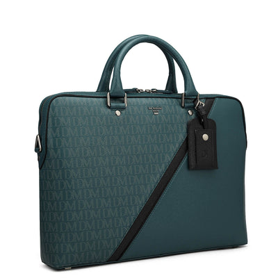 Monogram Franzy Leather Laptop Bag - Octane