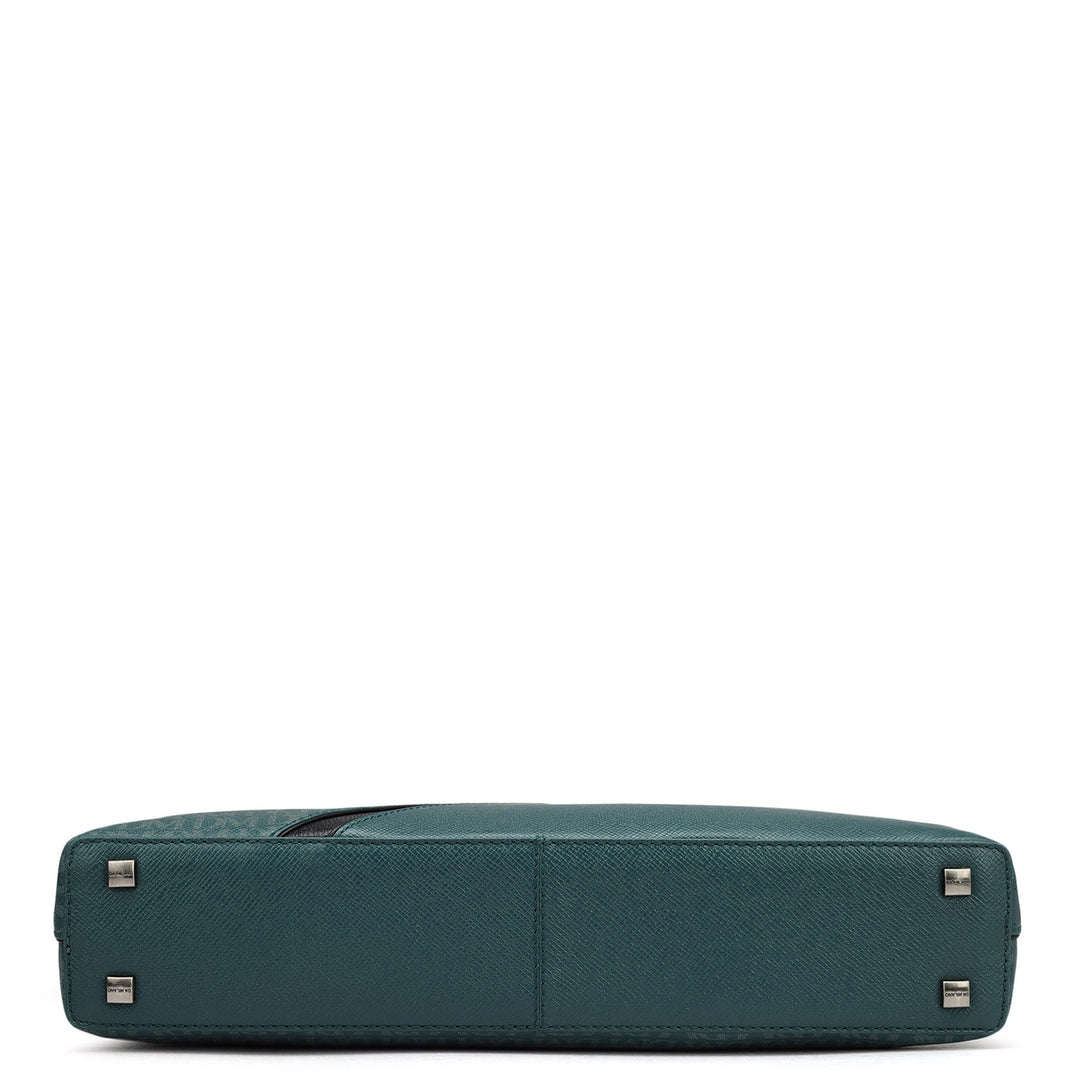 Monogram Franzy Leather Laptop Bag - Octane