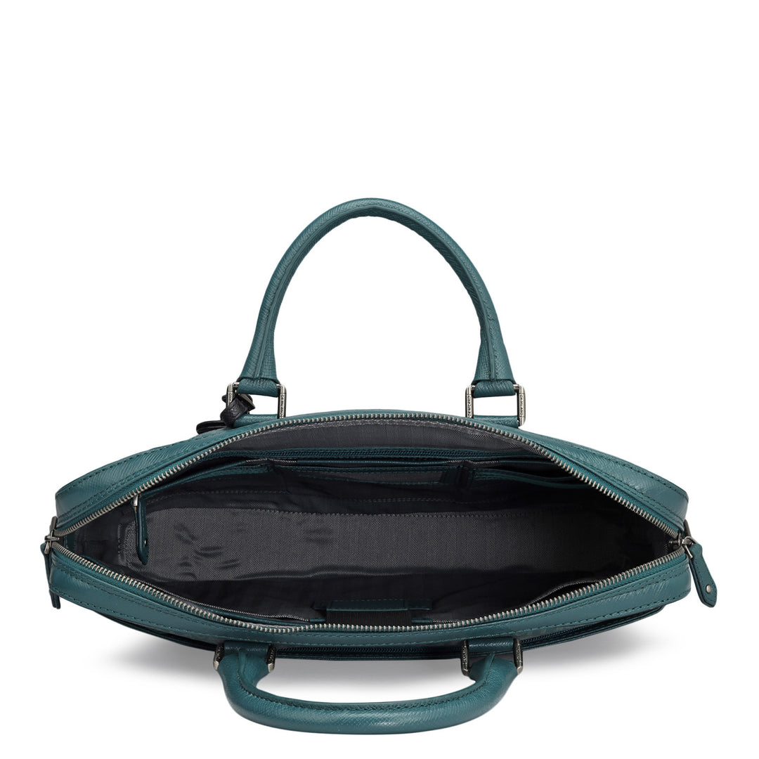 Monogram Franzy Leather Laptop Bag - Octane