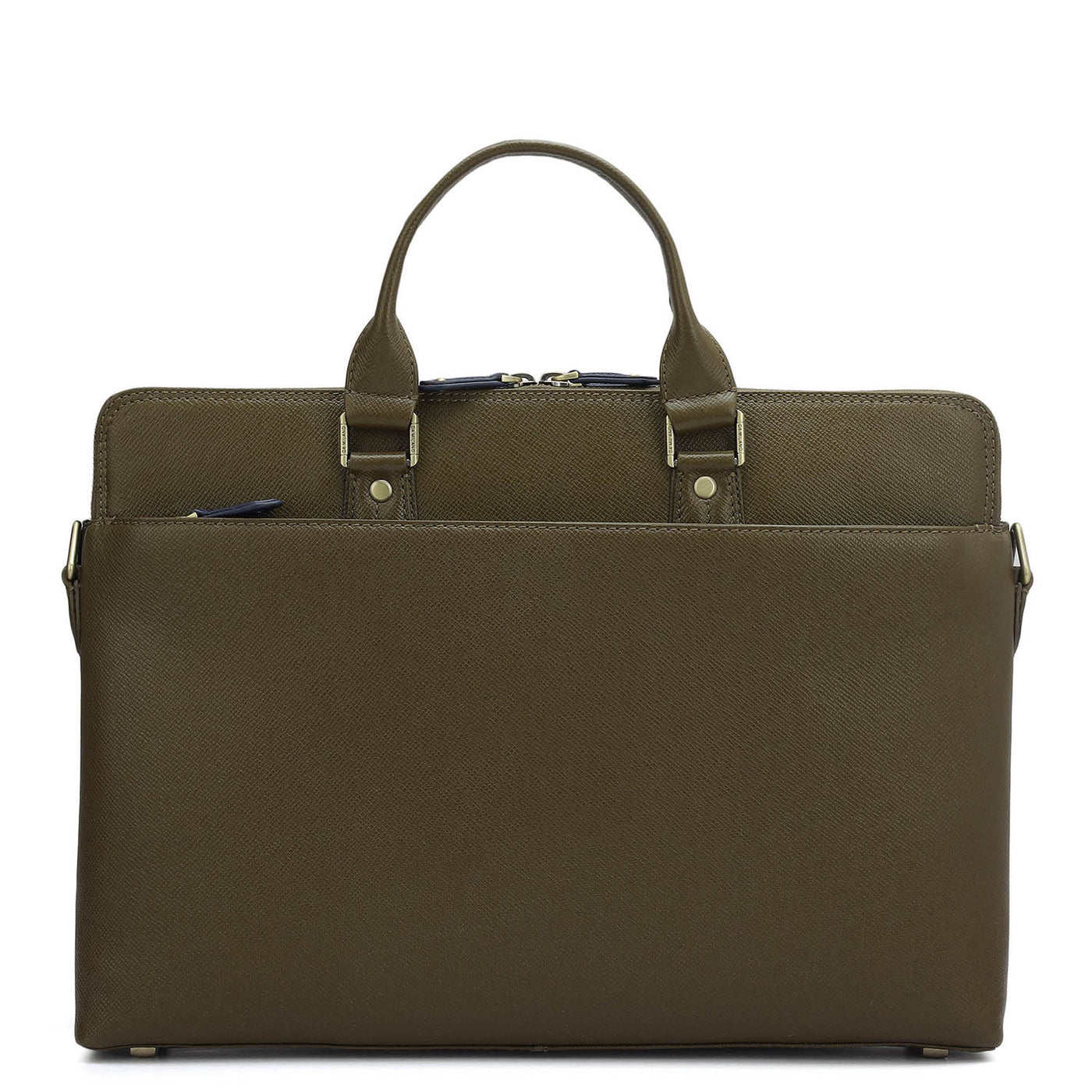 Franzy Leather Laptop Bag - Military Green