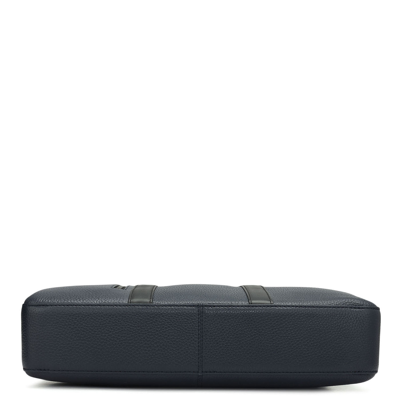 Wax Leather Laptop Bag - Navy