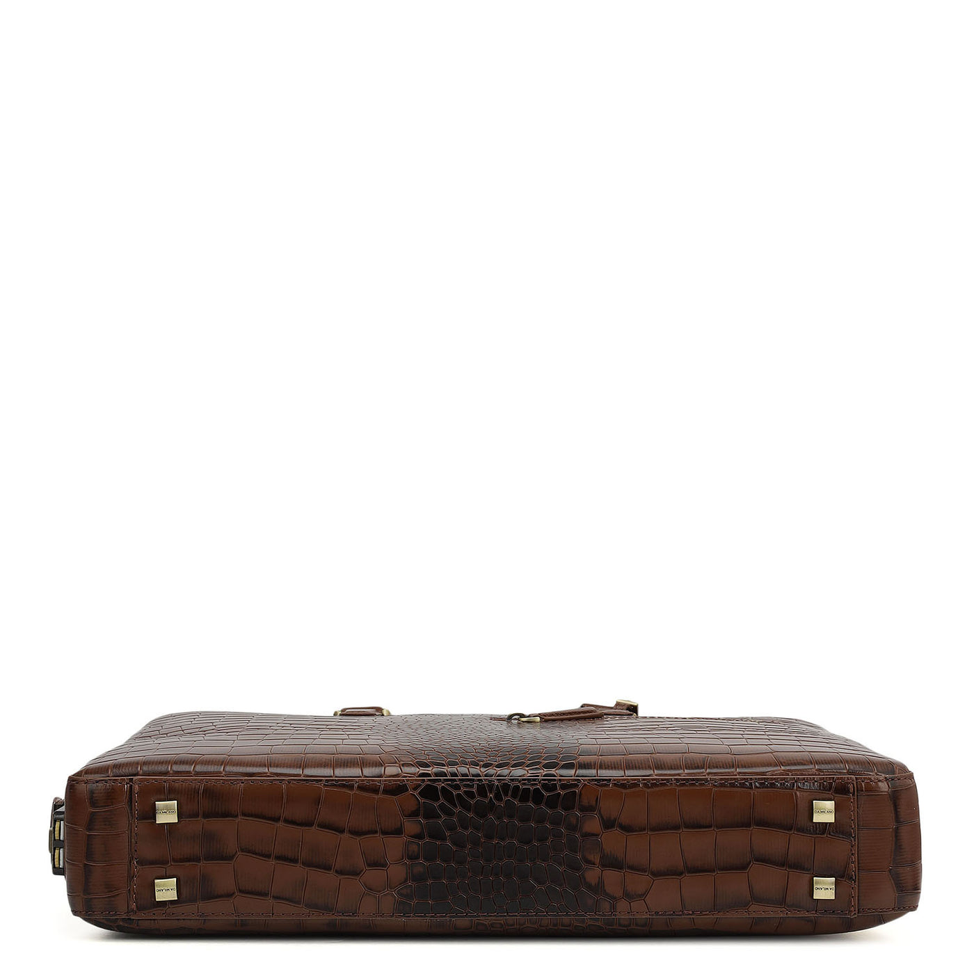 Croco Leather Laptop Bag - Date