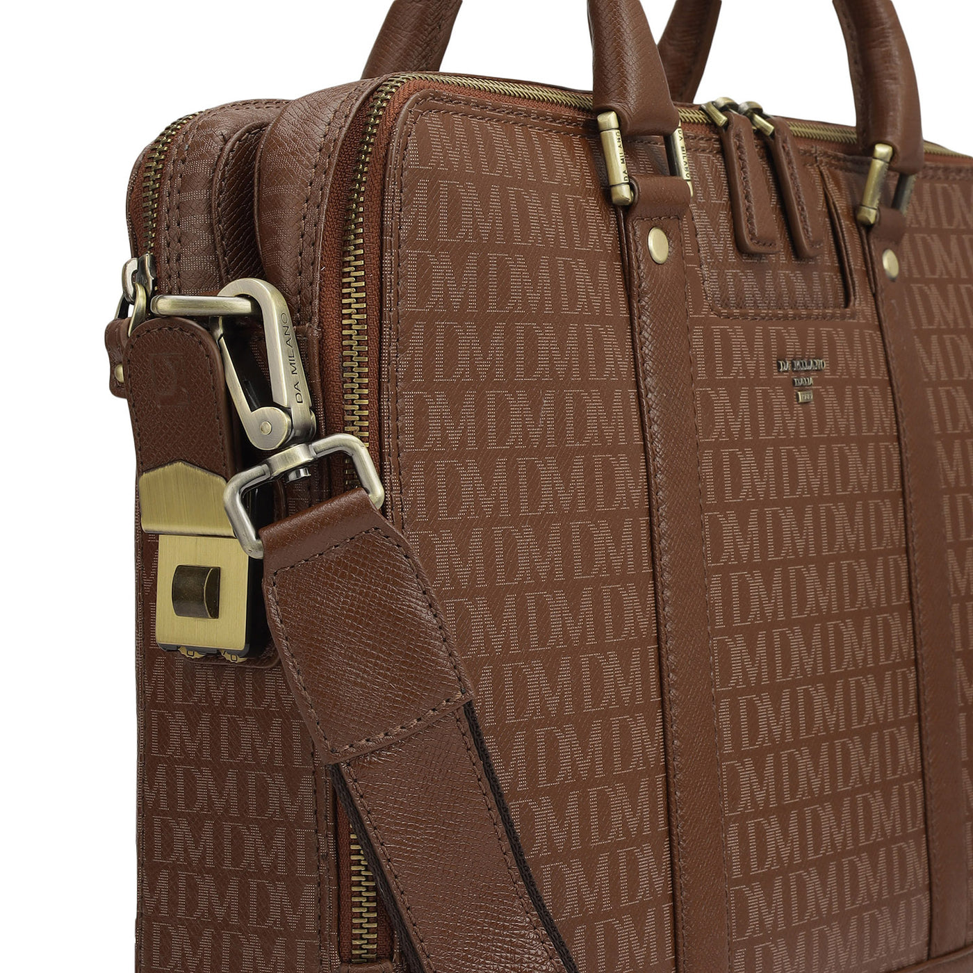 Monogram Franzy Leather Laptop Bag - Date