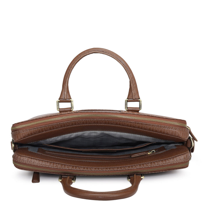 Monogram Franzy Leather Laptop Bag - Date