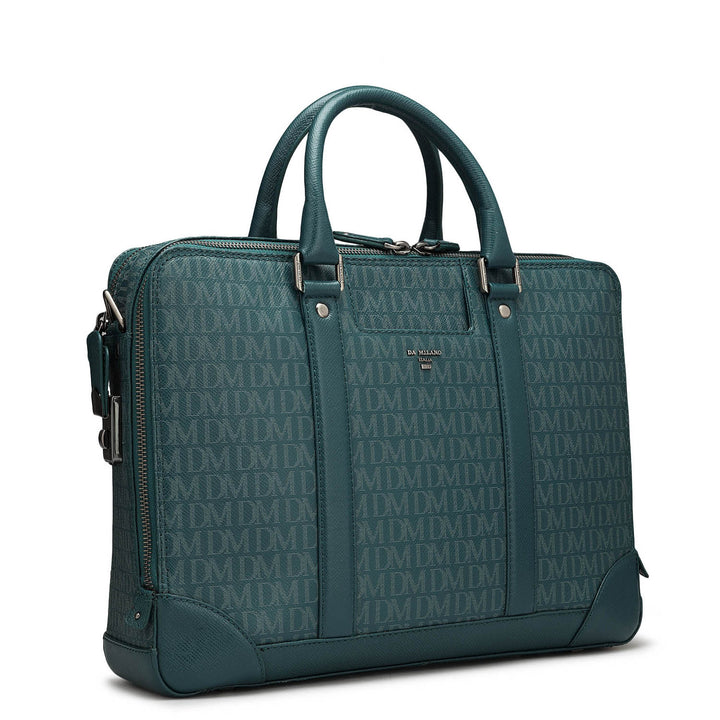 Monogram Franzy Leather Laptop Bag - Octane